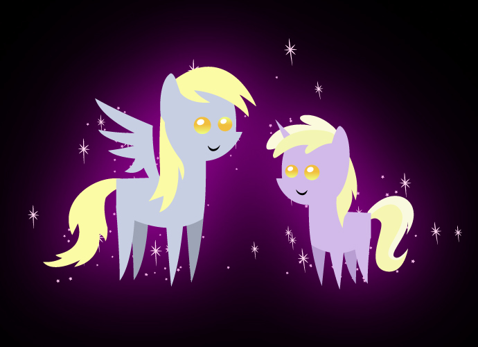 MLP Fan Art - Derpy and Dinky BBBFF Style